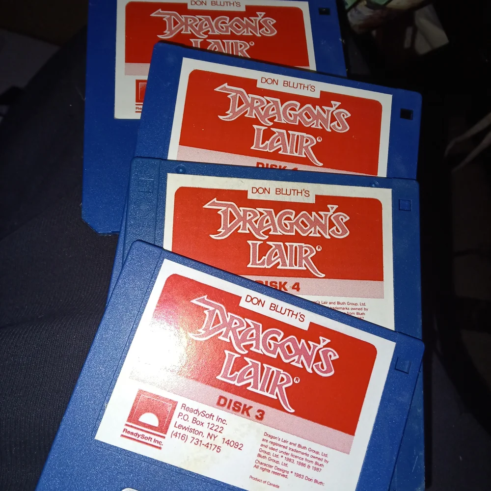 Dragon's Lair and Space Ace Floppy Disks